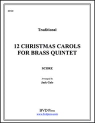 12 CHRISTMAS CAROLS BRASS QUINTET-SCORE P.O.D. cover